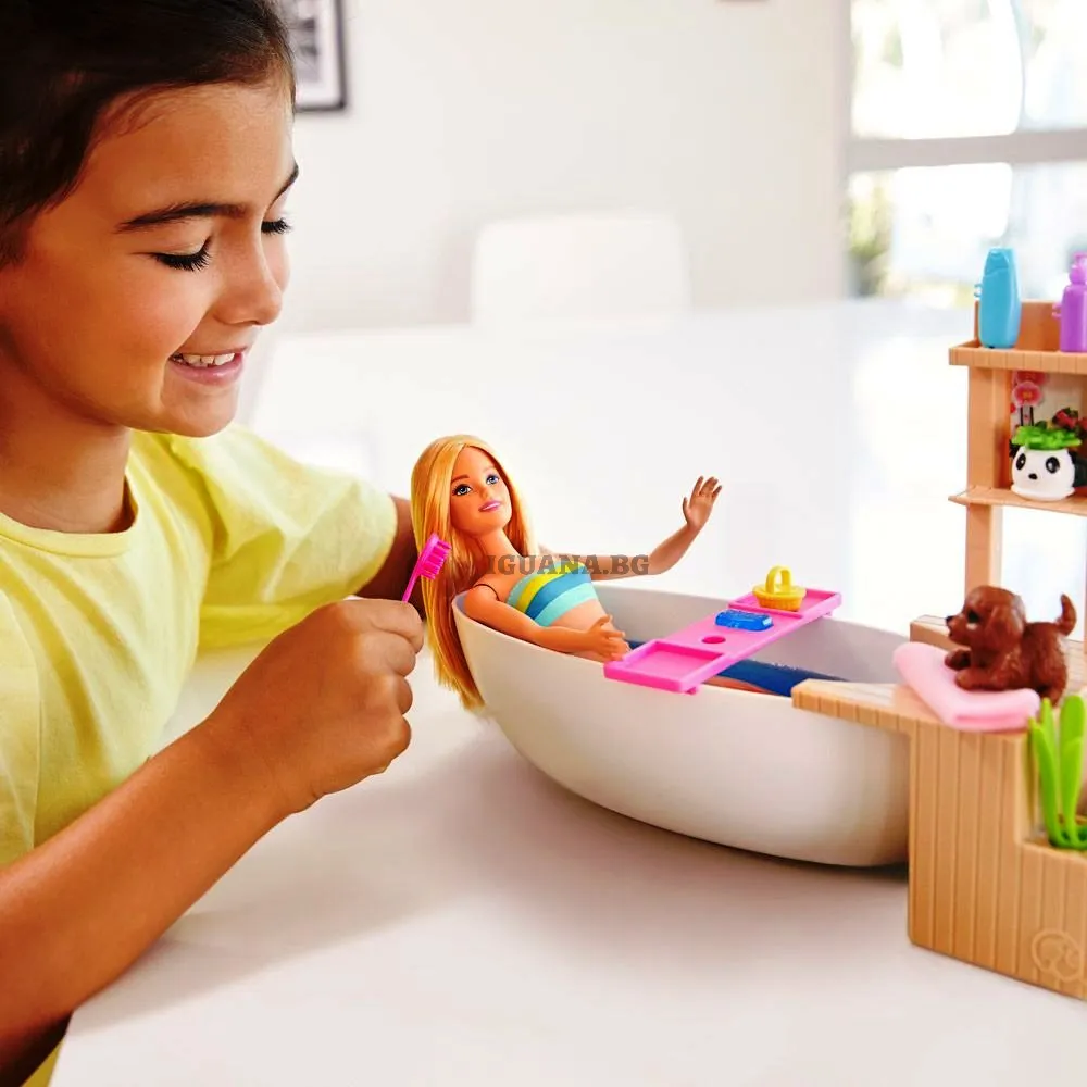 Кукла Барби Barbie - СПА Комплект за игра вана с мехурчета 2