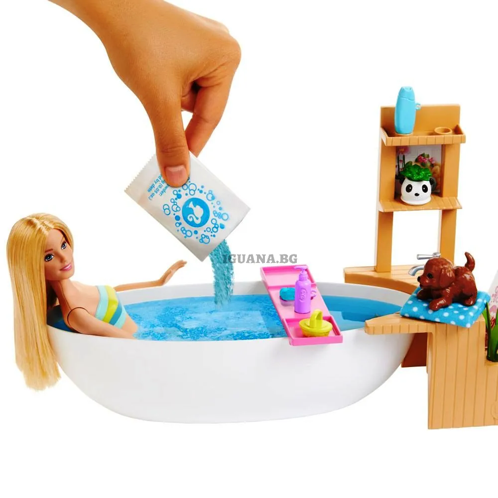 Кукла Барби Barbie - СПА Комплект за игра вана с мехурчета 3