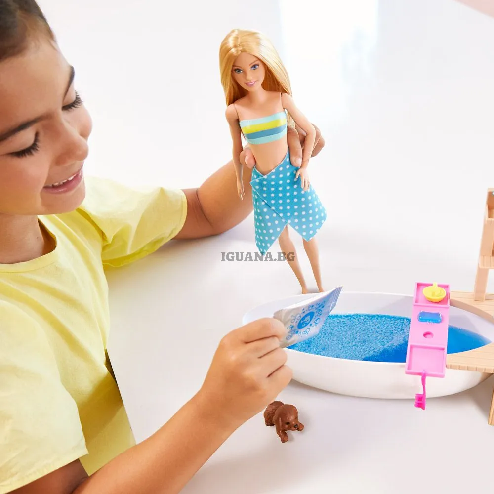 Кукла Барби Barbie - СПА Комплект за игра вана с мехурчета 5