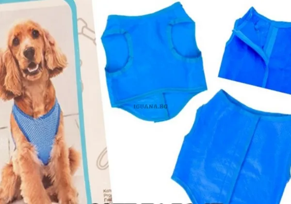 Охлаждащ елек за кучета универсален размер, син цвят  1