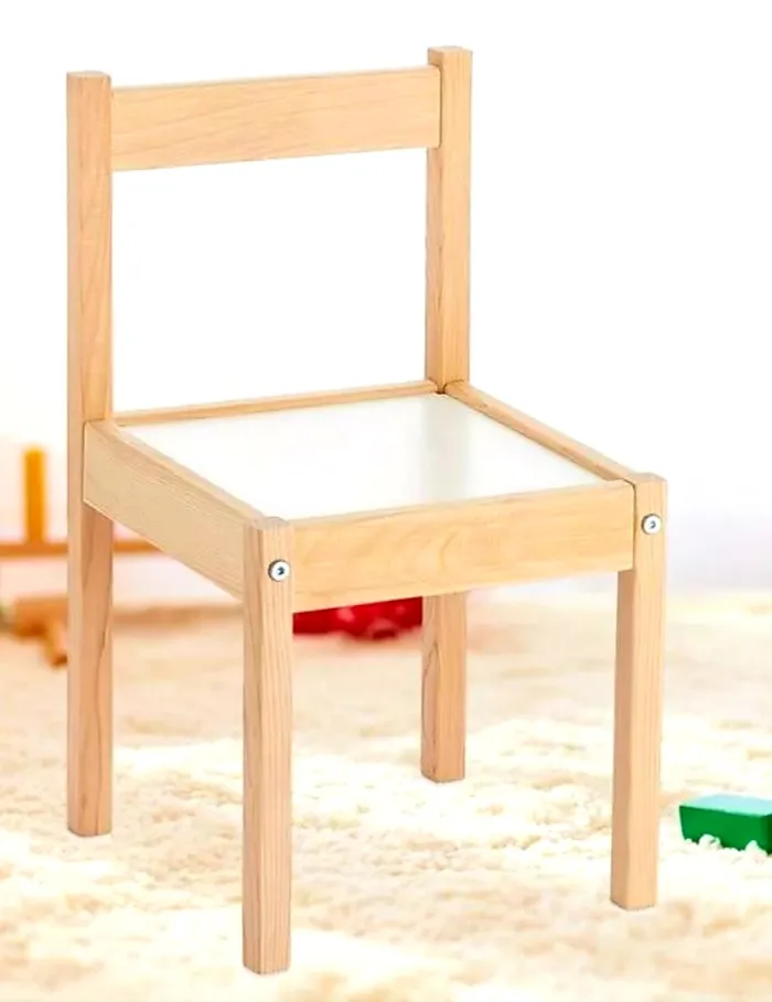 Детски дървен стол, 28x28x50см 2