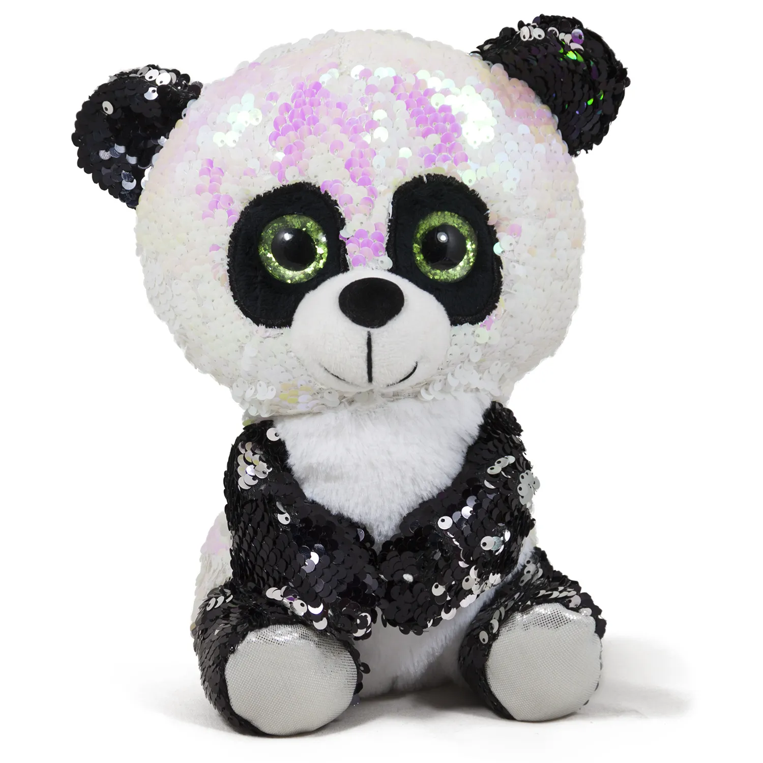 Панда с пайети Черен 24 см