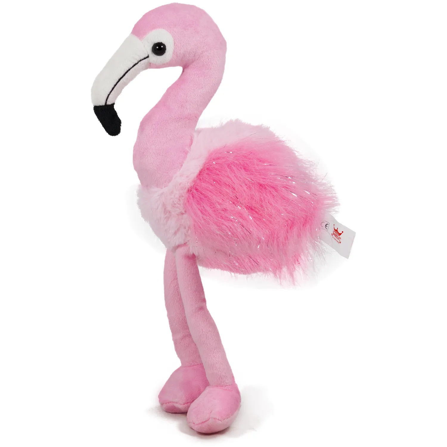 Плюшено фламинго с блестящи криле Розов, 36см