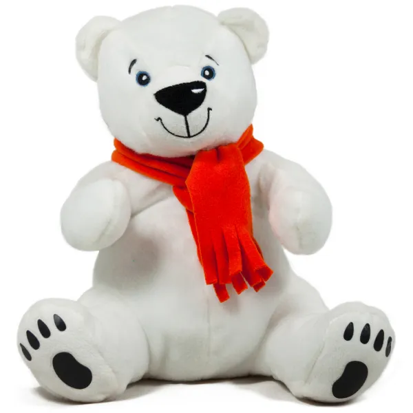 Полярна мечка с шал Оранжев, 40см 1