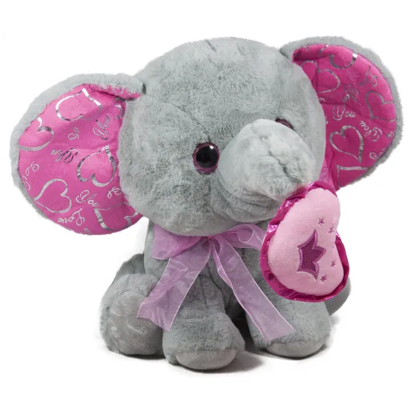 Слон с розово сърце, 35 см 1
