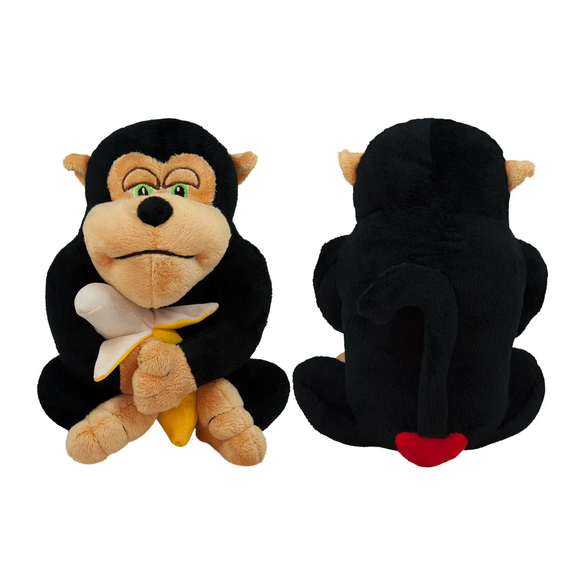 Маймуна с банан Черен 35см 2