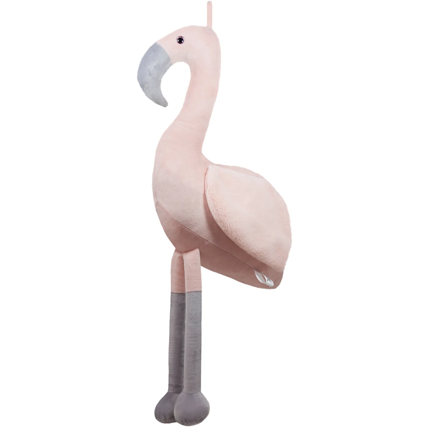 Нежно розово плюшено фламинго 75см