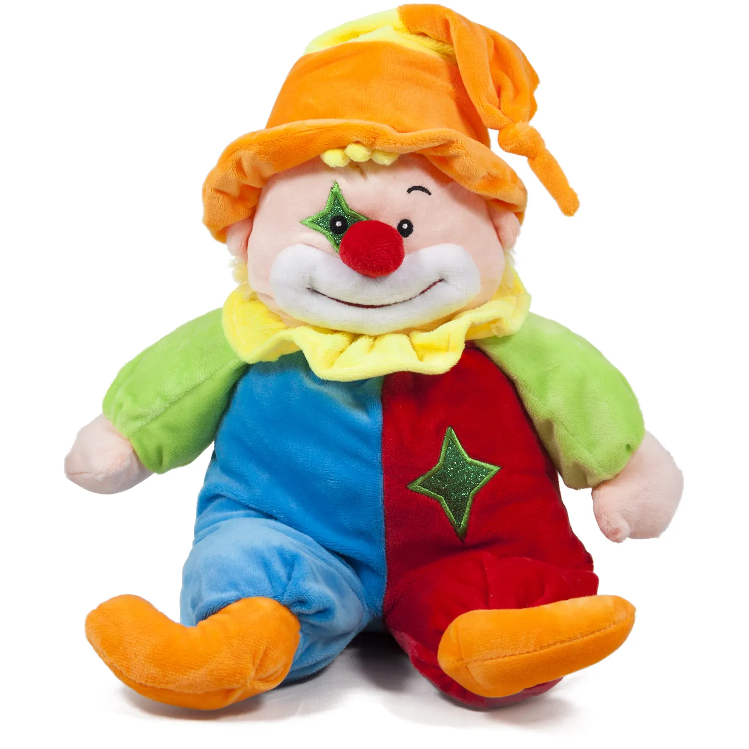 Плюшен клоун С оранжева шапка 43 см