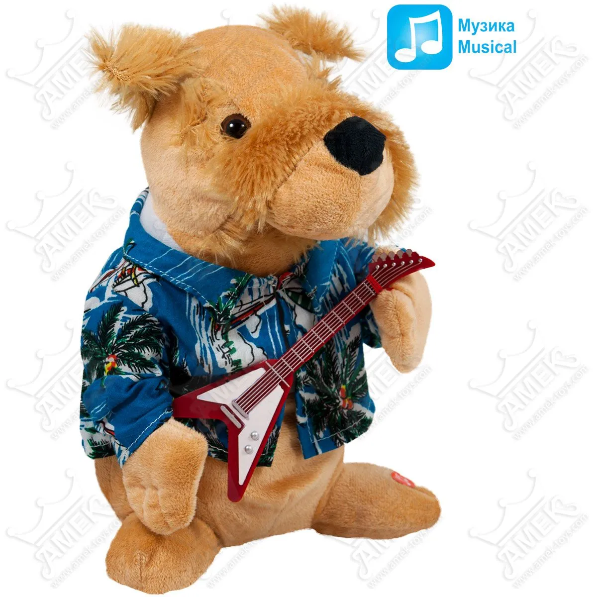 Интерактивна играчка I Хавайско куче с китара Дратхаарт 25 см