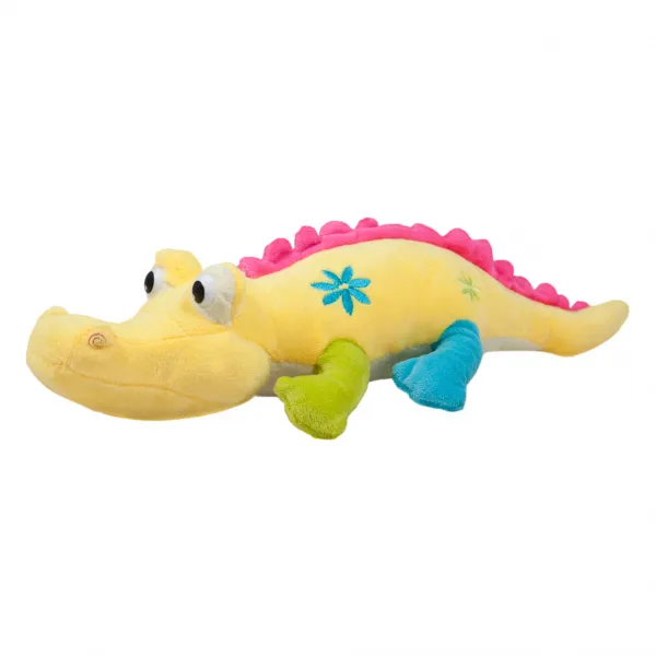 Цветен крокодил 42см Жълт