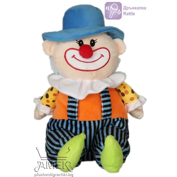 Бебешки клоун Със синя шапка 24 см