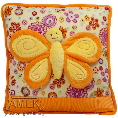 Възглавница с пеперуда Оранжев 30х30 см
