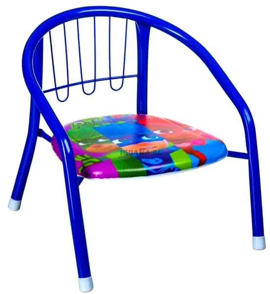 Метален детски стол МАСКИТЕ, 36х35х34см