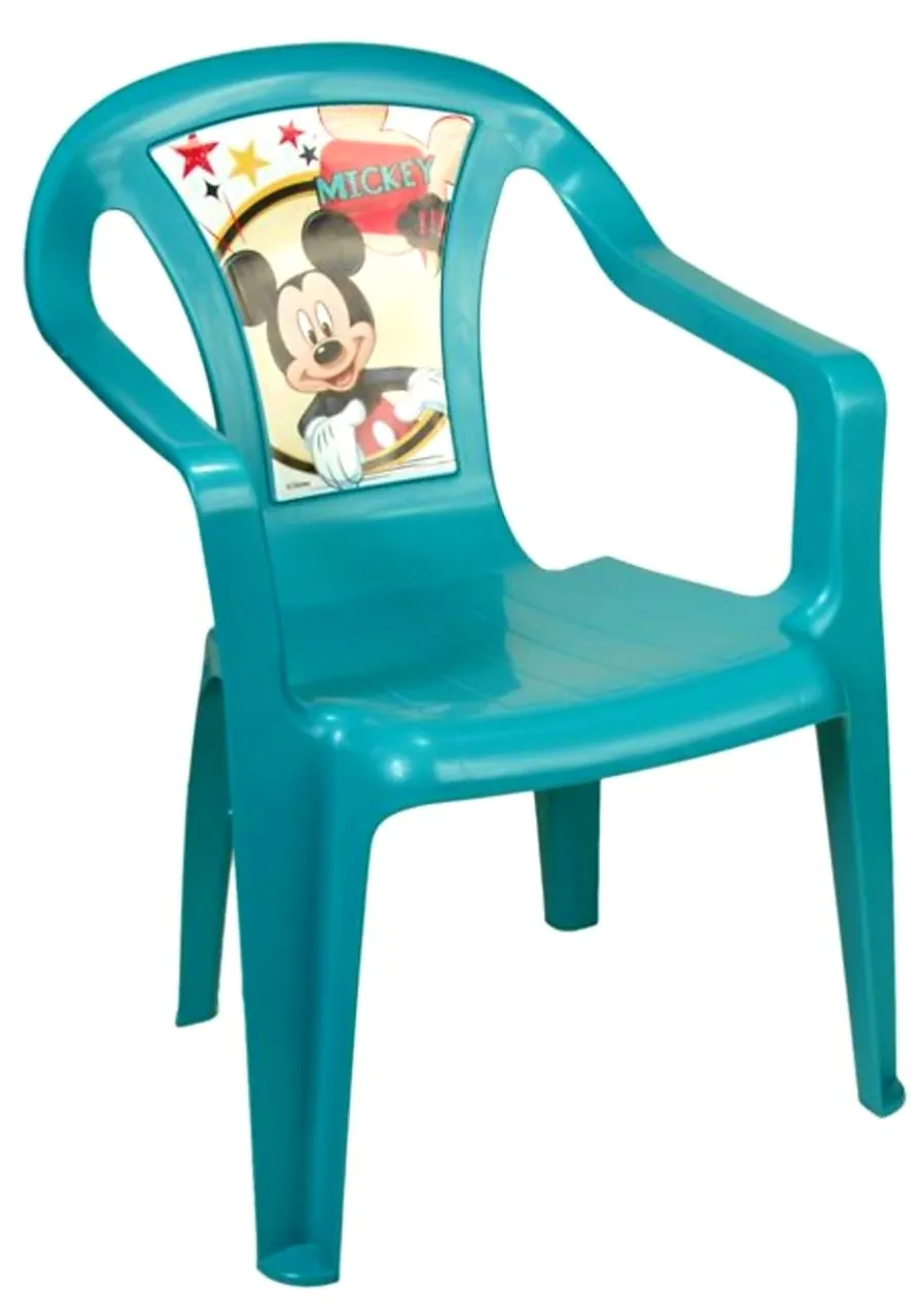 Пластмасов стол с облегалка Мишле / Червено, 36х26х51см