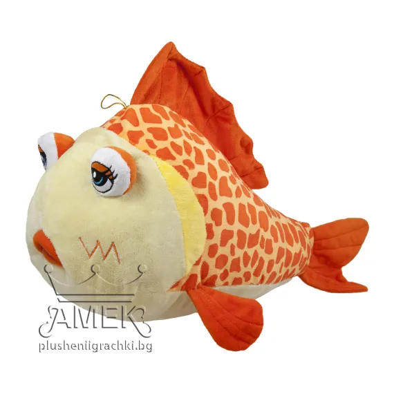 Плюшена риба Оранжев 45 см