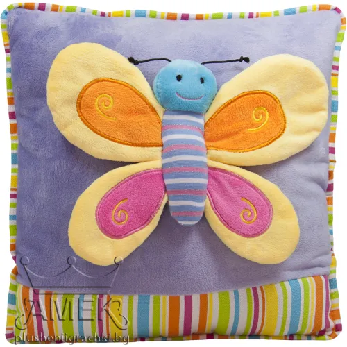 Възглавница с пеперуда| 6 цвята Лилав 30х30 см