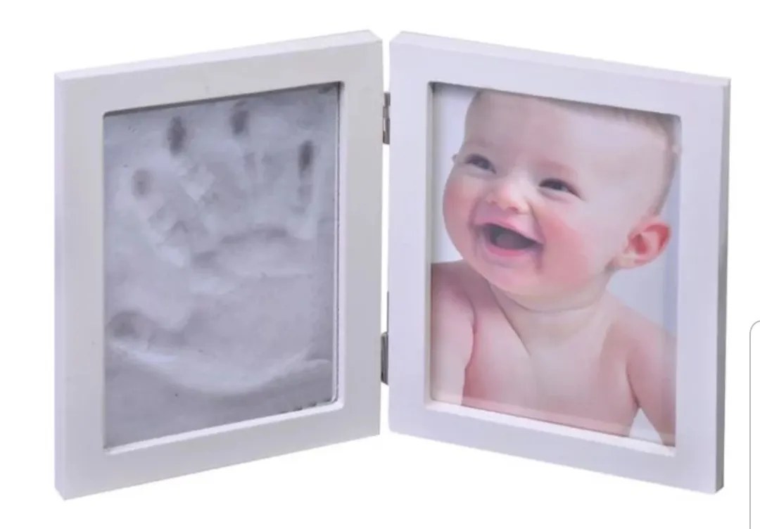 Специален комплект рамка за снимка с отпечатък на ръчичка или карче на бебето, 11.5х16.5см 2