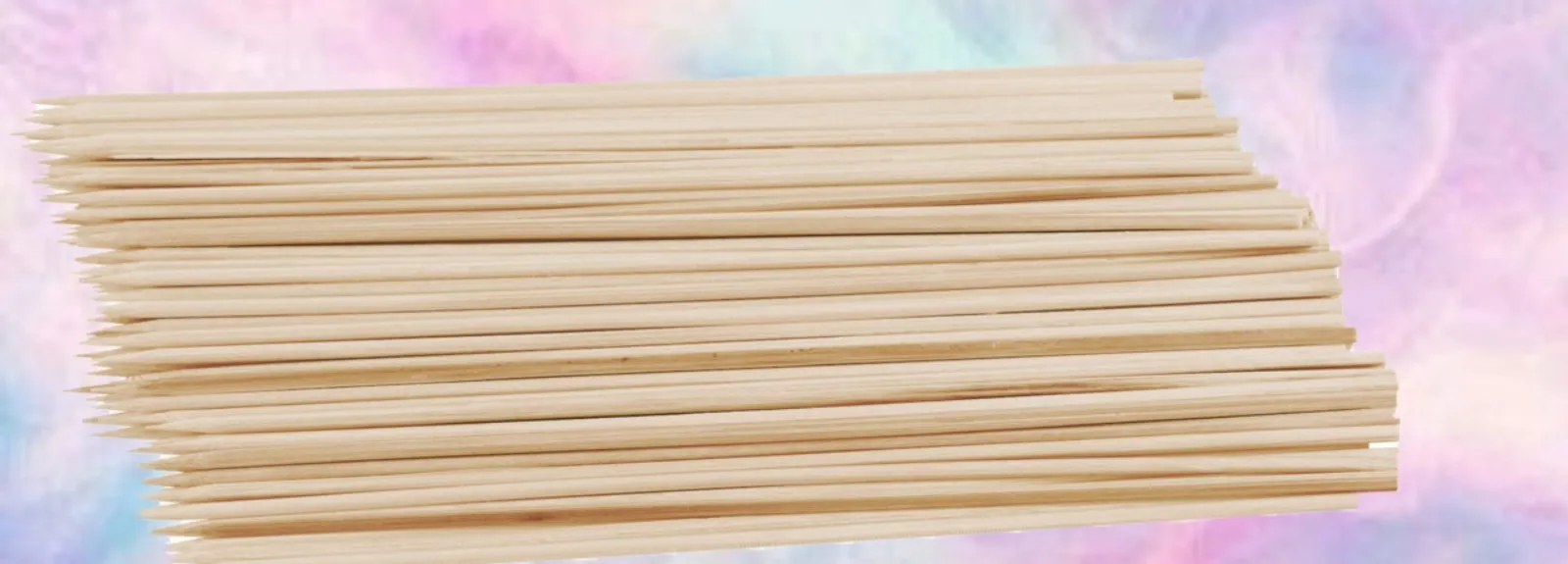 80 броя Бамбукови клечки за захарен памук 25см 2