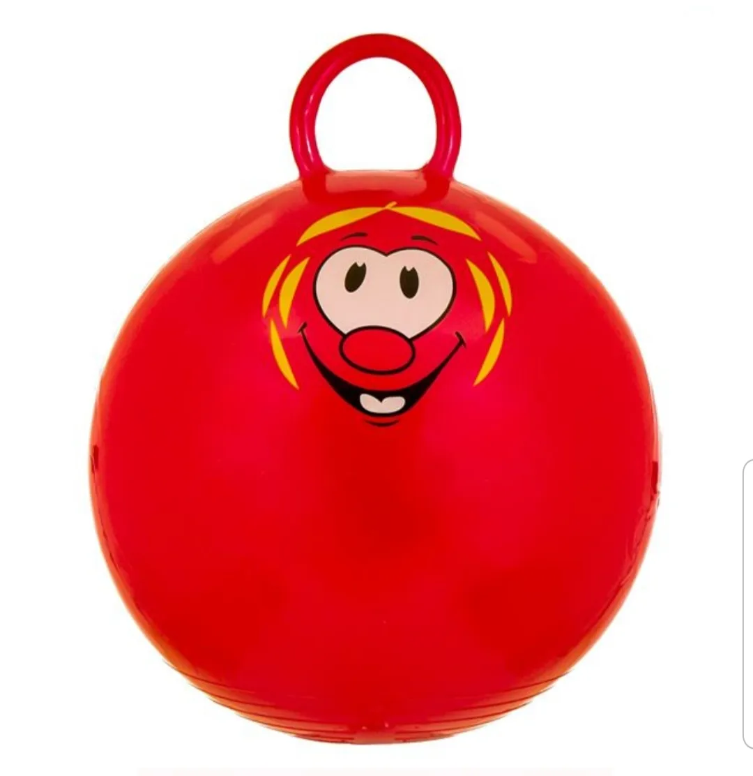Надуваема топка за скачане с дръжки Червено Човече, 45см