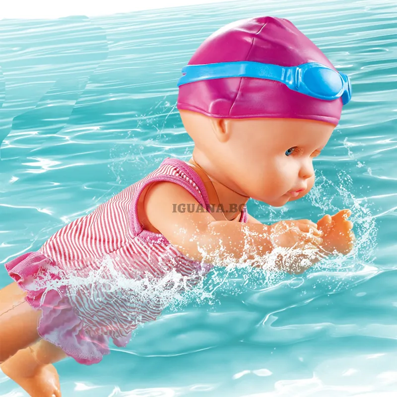 Плуващо интерактивно Бебе с бански костюм и очила  7