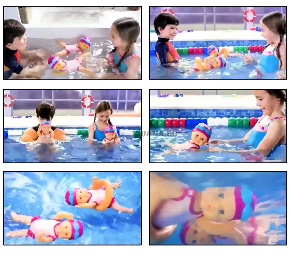Плуващо интерактивно Бебе с бански костюм и очила  10