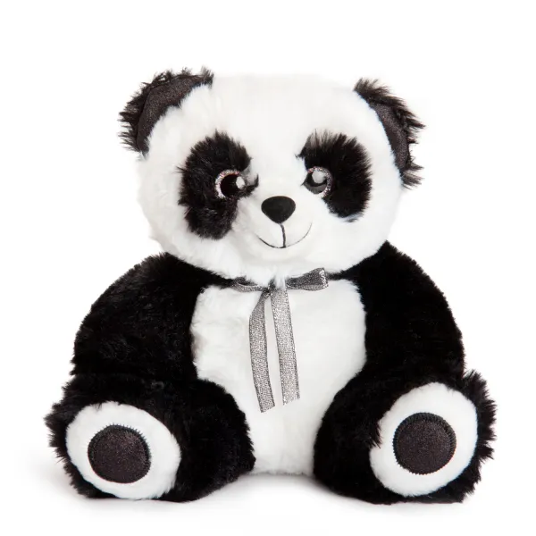 Панда със сребриста панделка 23 cm