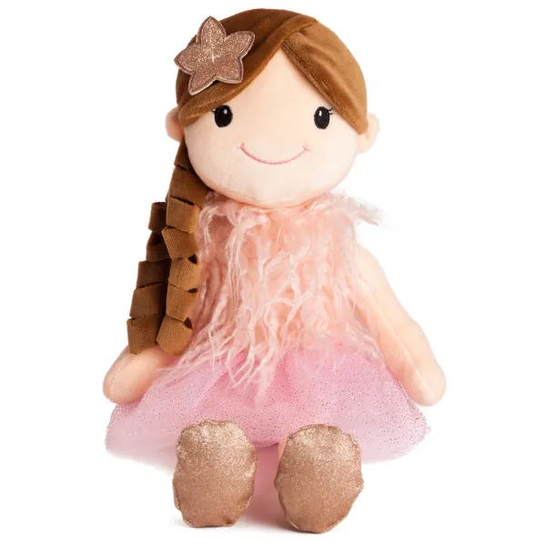 Плюшена кукла с ефектно облекло 42см Розов 1