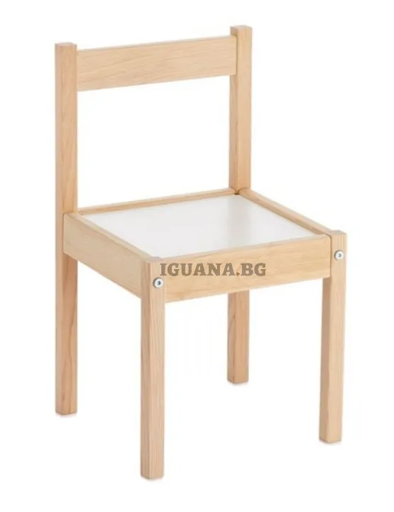 Детски дървен стол, 28x28x50см 3