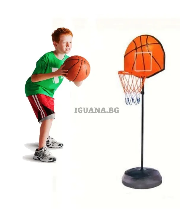 Баскетболен кош на стойка с топка и помпа 1