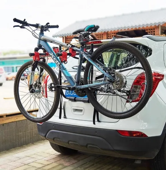 Багажник за велосипеди до 3 броя, универсален, монтаж на седан, хечбек или комби 1