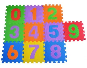 Пъзел килимче с цифри, мек килим за игра 10 части 1