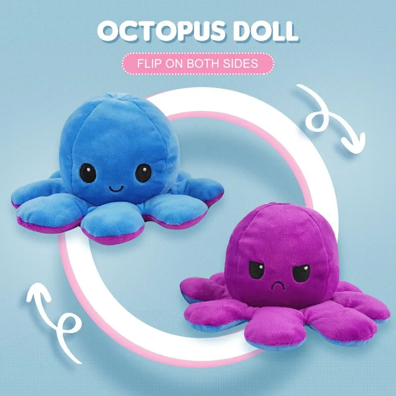 Плюшен октопод с две лица REVERSIBLE OCTOPUS PLUSH 9