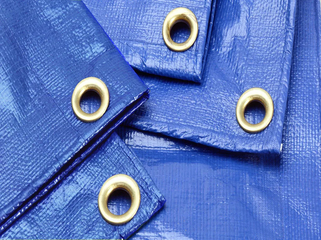 Полиетиленово платнище с UV защита Размер: 3 х 4м син цвят, с халки 3