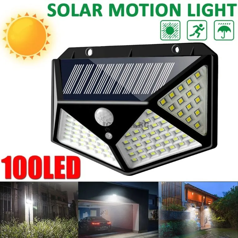 Водоустойчива мощна соларна LED Лампа 100 диода | IGUANA.BG 4