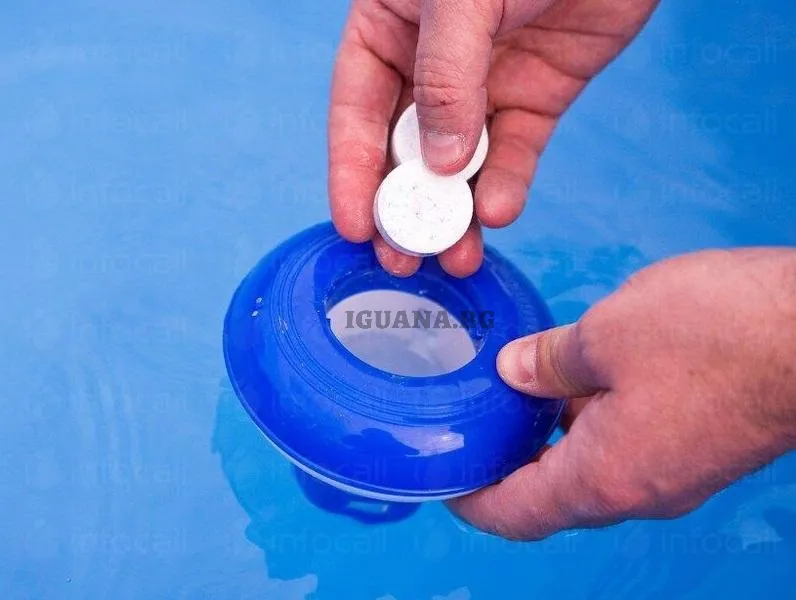Плаващ диспенсър - дозатор на таблеки за дезинфекция на вода в басейни 2