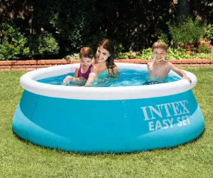 Надуваем басейн INTEX Easy Set 183x51cm 1