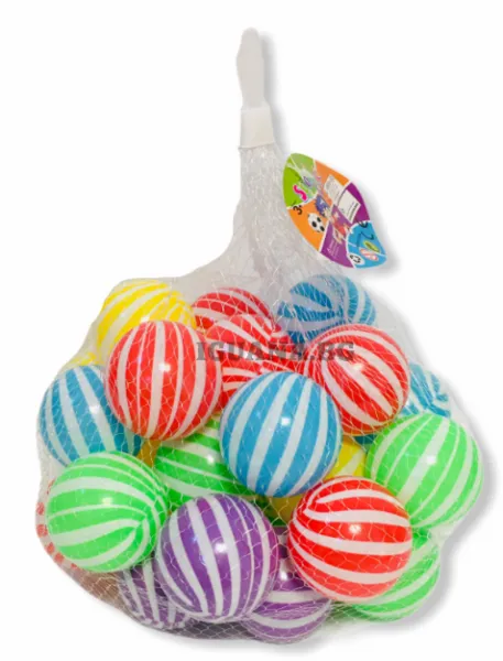Комплект цветни топки 6.5см PVC, 30броя, топчета за игра и детски кът