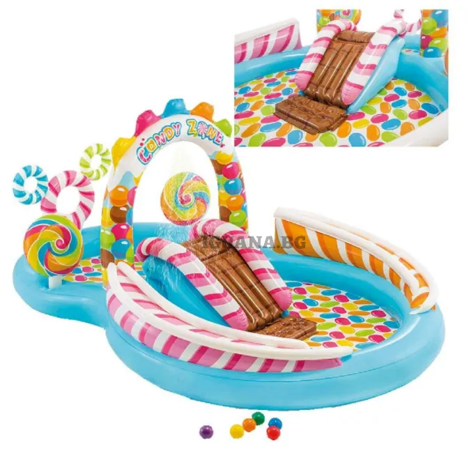 Детски басейн с пързалка Intex Candy Zone Play Center 57149  1