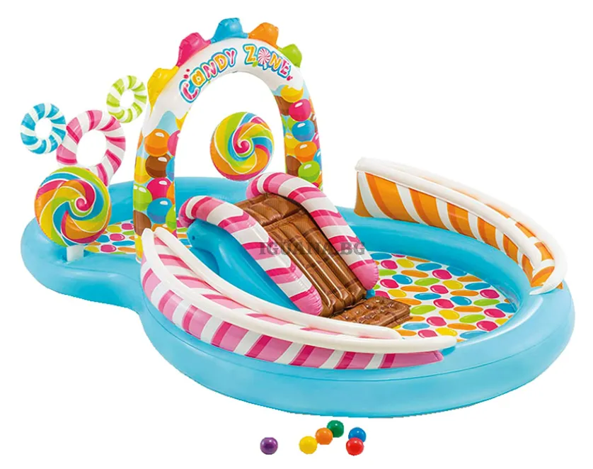 Детски басейн с пързалка Intex Candy Zone Play Center 57149  3
