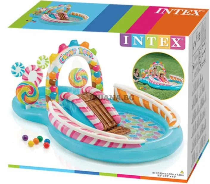 Детски басейн с пързалка Intex Candy Zone Play Center 57149  5