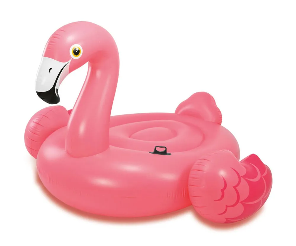 Надуваемо розово фламинго 142см - INTEX 57558NP - Flamingo Ride-on 2