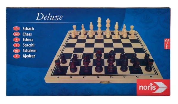 Дървен шах Delux Noris 1