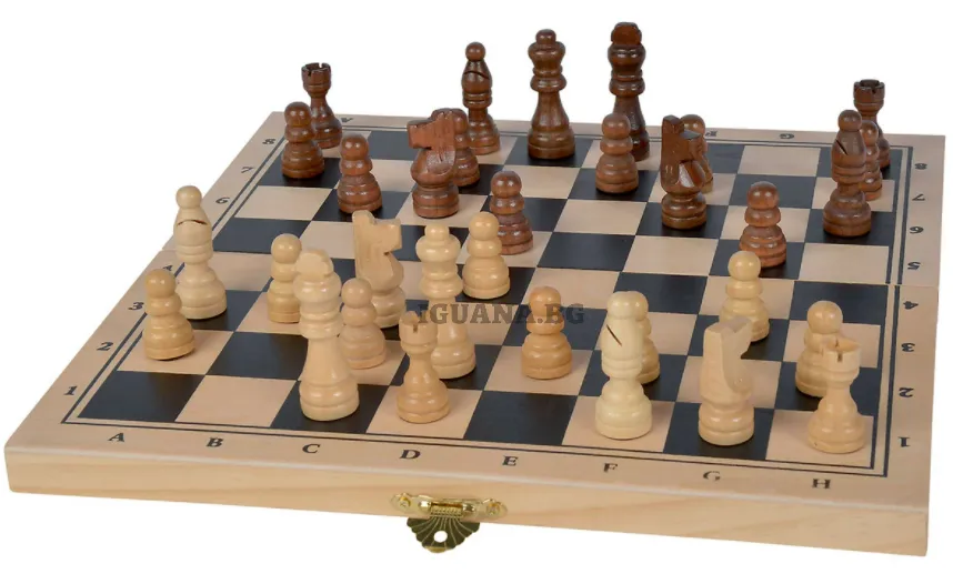 Дървен шах Delux Noris 2