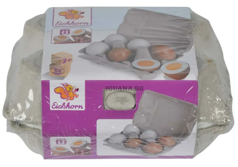 Сет дървени яйца с магнитен механизъм Eichhorn, 10.5 x 16 x 7 см, 7 части 2