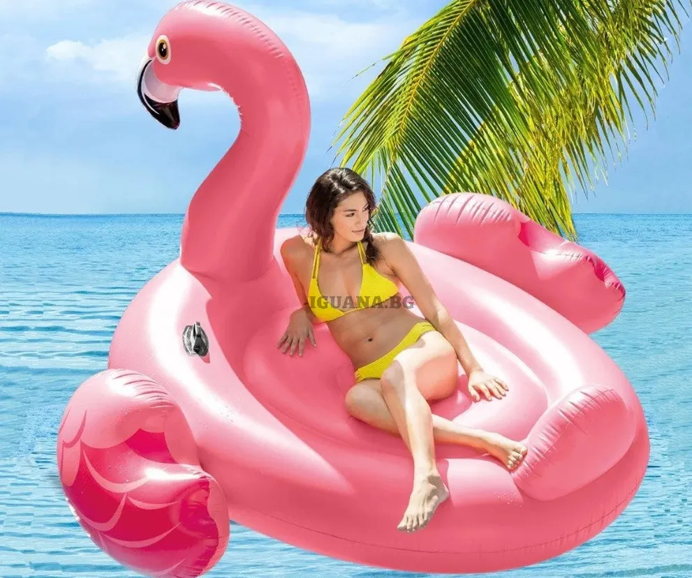 Надуваемо розово фламинго 218см, INTEX - 56288EU - Mega Flamingo Island 7
