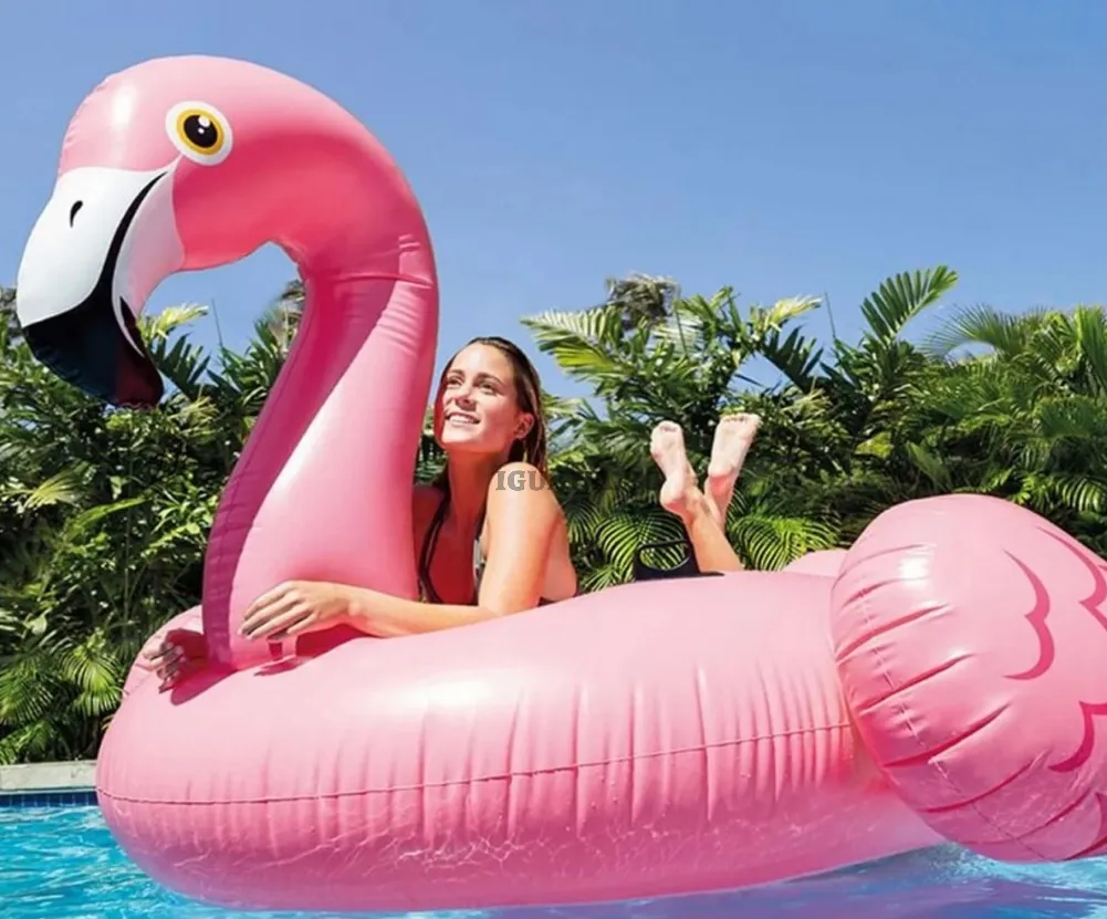 Надуваемо розово фламинго 218см, INTEX - 56288EU - Mega Flamingo Island 9