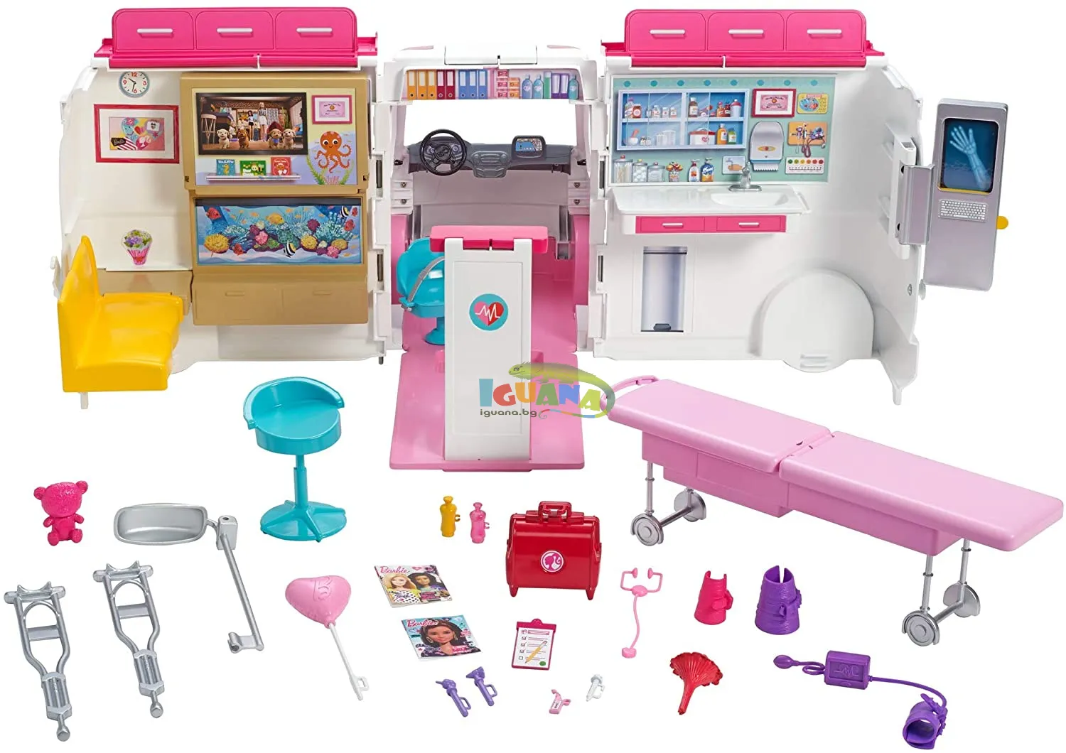 Мобилна клиника - игрален комплект с линейка Барби / Barbie  3
