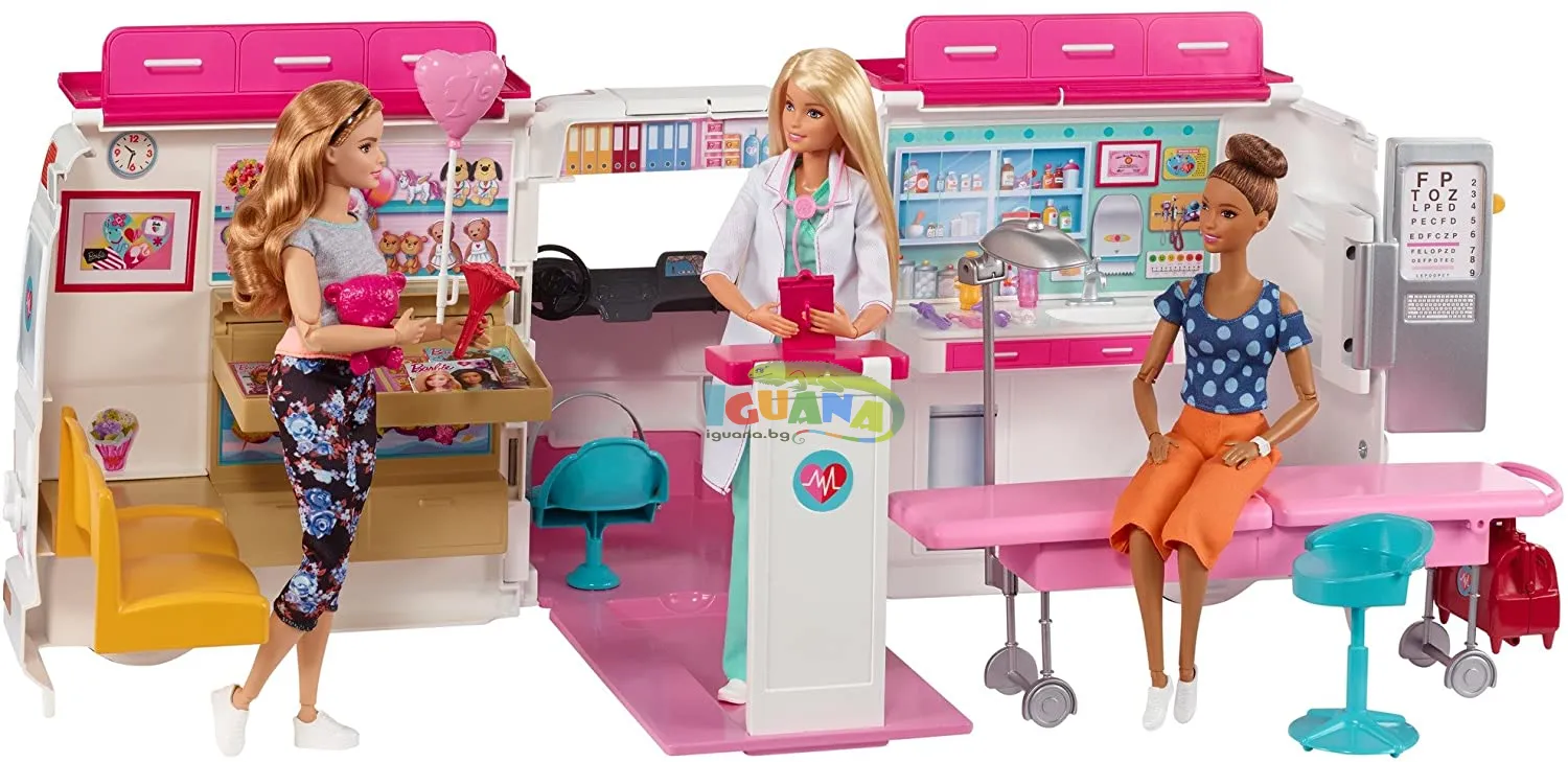 Мобилна клиника - игрален комплект с линейка Барби / Barbie  5