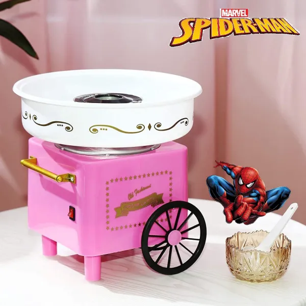 Машина за захарен памук, розова, 520W РЕТРО ДИЗАЙН, Спайдермен Spiderman 1