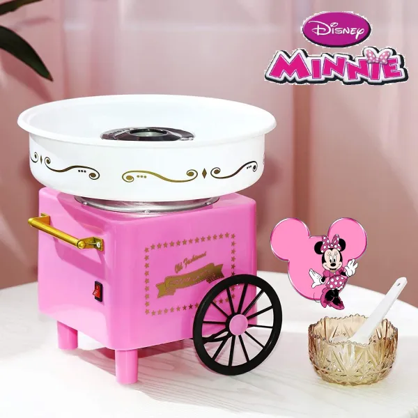 Машина за захарен памук, розова, 520W РЕТРО ДИЗАЙН,Мини Маус Minnie Mouse 1